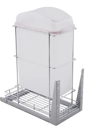 LIXEIRA SIMPLES PLUS CROMADA COM CESTO