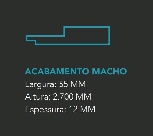 ACABAMENTO MACHO DO RIPADO EUCATEX BRANCO MAX (2700X55MM)