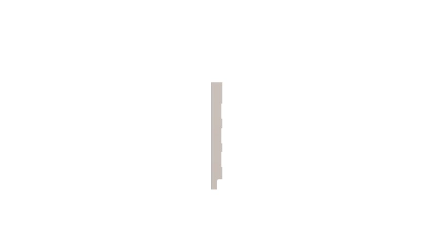 RODAPÉ BRANCO LISO 2400 X 10 X 100 MM